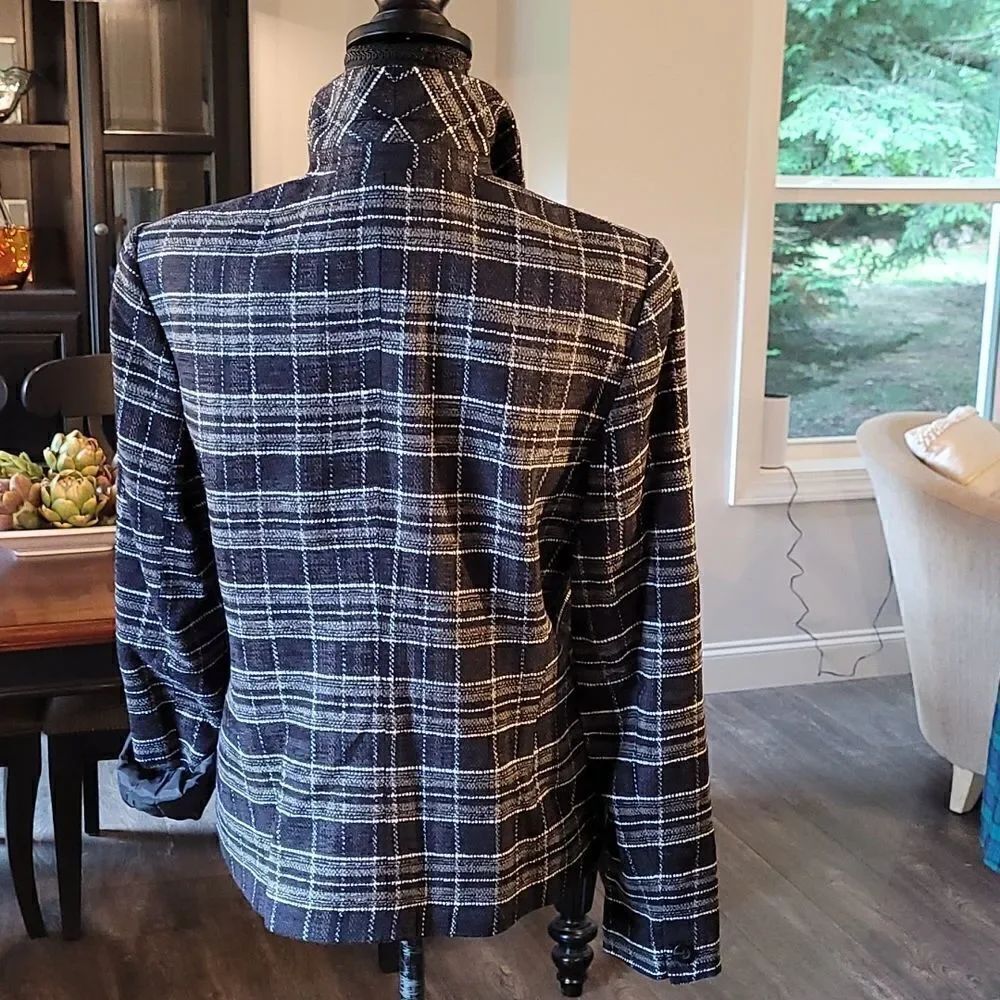 Style & Co Collection Black Checkered Jacket - Picture 3 of 7